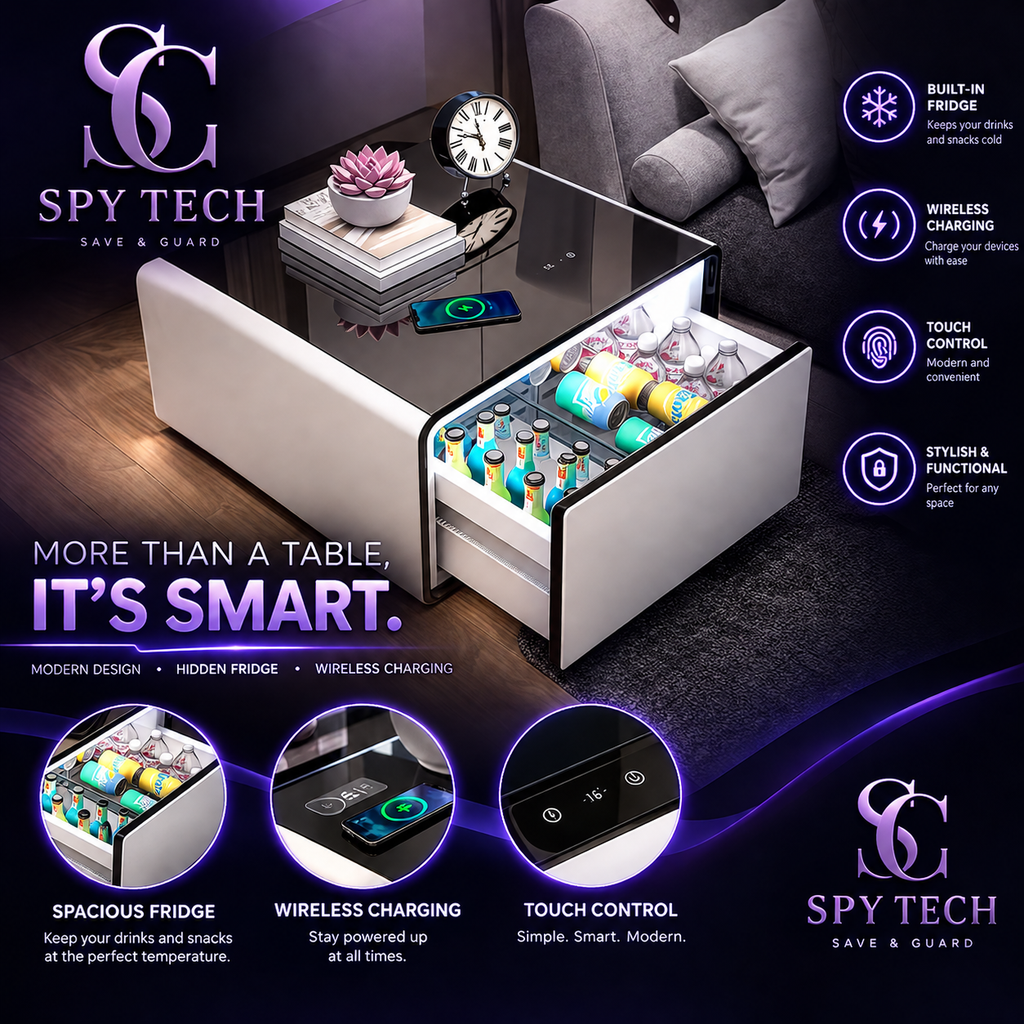 Smart Side Table with Fridge, Smart Nightstand with Refrigerator, Induction Light, Temperature Control, Wireless, Customized