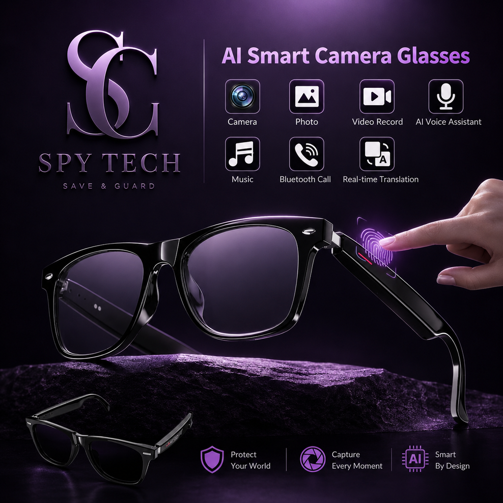 4K Smart AI Glasses 8MP Camera Recording Videos Photo Recognition Answer