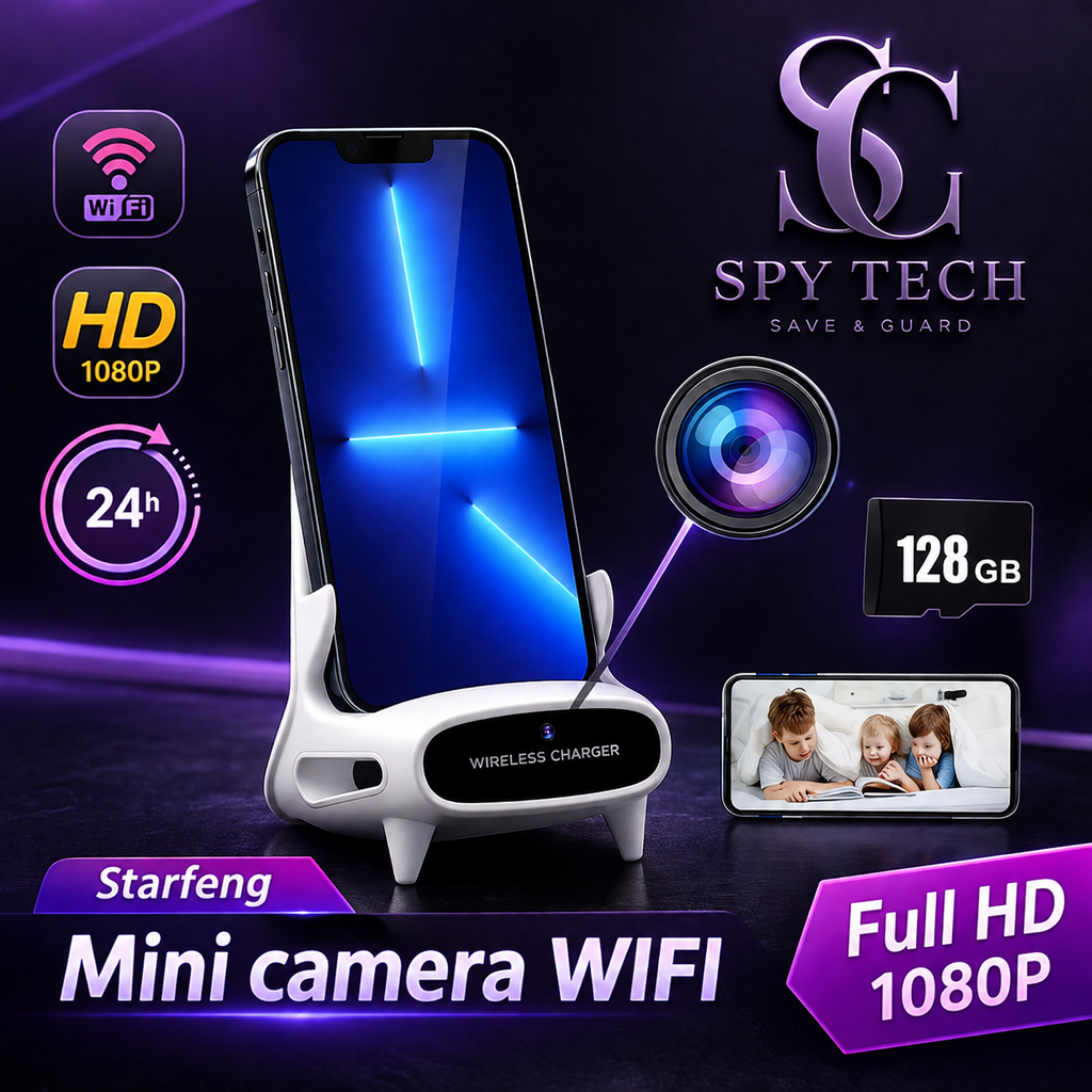 Mini Camera Clock Full HD 1080P Wireless WiFi Camera Home Monitoring Control IR Night View DVR Monitoring Video wireless charger