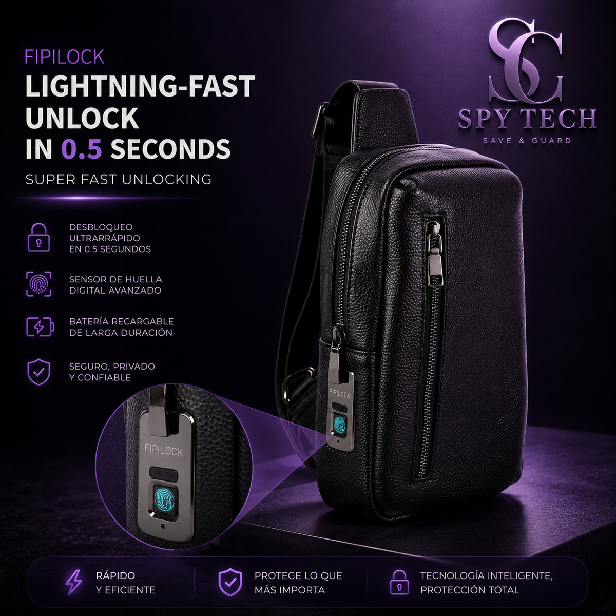 Smart Fingerprint Unlock Bag